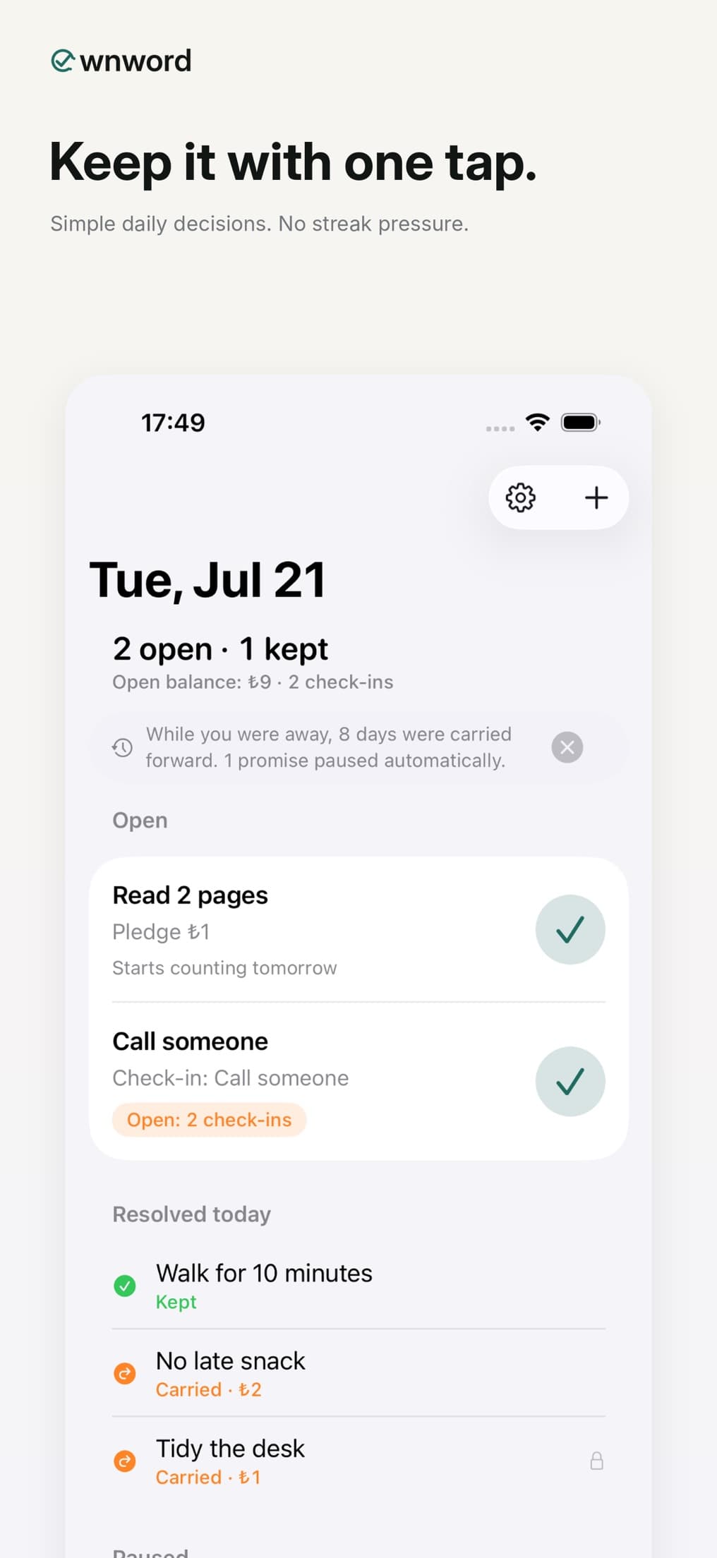 Ownword ekranı