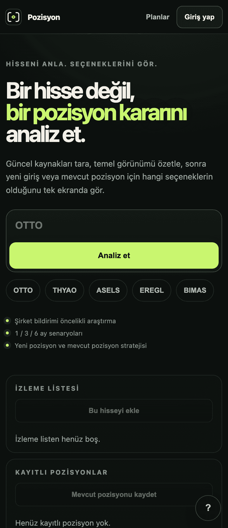 Telefonda Pozisyon