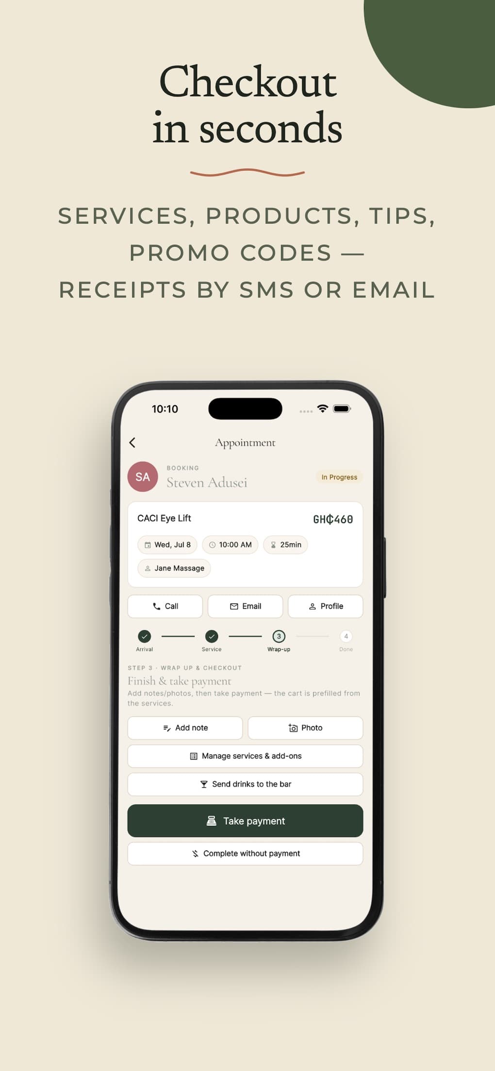 SpaOS AI — Spa operasyonları · müşteri ürünü